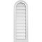 Ekena Millwork Round Top Surface Mount PVC Gable Vent: Functional, w/ 2"W x 2"P Brickmould Sill Frame, 12"W x 34"H GVPRT12X3403SF - alternate 1